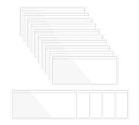 PATIKIL 3x1.3" Self-Adhesive Label Holders with Top Open for Loading, 200Pcs Plastic Label Holders for Supermarket Bookshelf Mailbox Business Library Lockers, Clear