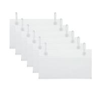 PATIKIL 3x2inch Plastic Basket Label Holders, 40 Pack Clear Basket Label Clips with Hanging Buckle Wire Shelf Label Holder Price Sign Label Display Holder for Retail Store Market