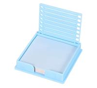 PATIKIL 3x3 Memo Pads Holder with Template, Sticky Note Dispenser Stencil Holder with 100 Pcs Reusable Sticky Notes Organizer for Home Office Desk Storage to-do List Planning, Blue