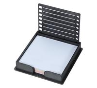 PATIKIL 3x3 Memo Pads Holder with Template, Sticky Note Dispenser Stencil Holder with 100 Pcs Reusable Sticky Notes Organizer for Home Office Desk Storage to-do List Planning, Black