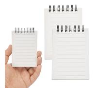 PATIKIL 3x5" Aesthetic Pocket Notebooks, 2Pcs Spiral Notepads with Lined Pages Portable Flip Notes Mini Note Pads Bulk 80 Sheets/160 Pages Lined Memo for Office at Work, Transparent