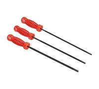 PATIKIL 4.0/4.8/5.5mm Chainsaw Chain Sharpening File, 1Set/3Pcs Round Chain Saw Sharpener File with Plastic Handle for Chainsaw, Red