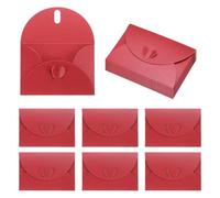 PATIKIL 4.1 x 2.8 Inch Mini Card Envelopes, 20Pcs Cute Envelopes Holder with Heart Clasp for Birthday Weddings Favors Business Greeting Cards, Wine Red