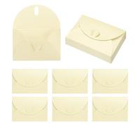 PATIKIL 4.1 x 2.8 Inch Mini Card Envelopes, 20Pcs Cute Envelopes Holder with Heart Clasp for Birthday Weddings Favors Business Greeting Cards, Light Yellow