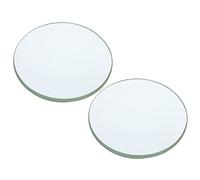 PATIKIL 4" (100mm) Focal Length Double Convex Lens Clear 2 Pack | Double Convex Lens Glass Optically Polished Round Edges Lens for Physics Experiment, Clear