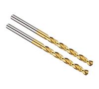 PATIKIL 4.1mm Drill Bit, M42 8% Cobalt High-Speed Steel Jobber Straight Shank 135° Titanium Nitride (TiN) Coated for Hard Metal Stainless Steel - 2 Pack