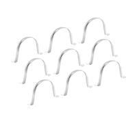 PATIKIL 4" 2 Hole U Bracket Conduit Clamps, 9PCS Stainless Steel Rigid Pipe Strap for Fixing Water Pipe Cables Securing Hoses Tube Fuel Lines, Silver