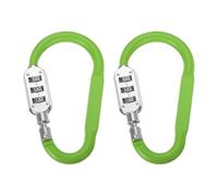 PATIKIL 4.2 Inch Combination Locks, 2PCS 3 Digit Locking Combination Clip Combo D-Ring Lock for Suitcase Luggage Travel Baggage Backpack Cable Loop Helmet Chain Link, Green