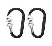 PATIKIL 4.2 Inch Combination Locks, 2PCS 3 Digit Locking Combination Clip Combo D-Ring Lock for Suitcase Luggage Travel Baggage Backpack Cable Loop Helmet Chain Link, Black