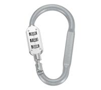 PATIKIL 4.2 Inch Combination Locks, 3 Digit Locking Combination Clip Combo D-Ring Lock for Suitcase Luggage Travel Baggage Backpack Cable Loop Helmet Chain Link, Silver