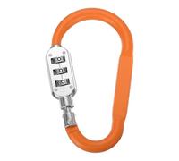 PATIKIL 4.2 Inch Combination Locks, 3 Digit Locking Combination Clip Combo D-Ring Lock for Suitcase Luggage Travel Baggage Backpack Cable Loop Helmet Chain Link, Orange
