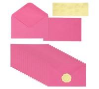 PATIKIL 4.25x6.2 Envelopes, 20Sets Envelopes with Gold Sticker,Hot Pink