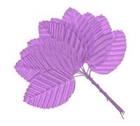 PATIKIL 4.3" Artificial Silk Leaf, 200 Pcs Artificial Leaves Stems Fake Leaves Bulk Fake Rose Wire Crafts Leaves for Home Office Decor, Purple