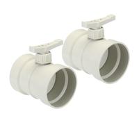 PATIKIL 4.3" HVAC Duct Manual Volume Damper, 2 Pack PP Adjustment Flame Retardant Airflow Backdraft Damper Control for HVAC Air Balancing System, Beige