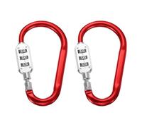 PATIKIL 4.3 Inch Combination Locks, 2PCS 3 Digit Locking Combination Clip Combo D-Ring Lock for Suitcase Luggage Travel Baggage Backpack Cable Loop Helmet Chain Link, Red