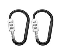 PATIKIL 4.3 Inch Combination Locks, 2PCS 3 Digit Locking Combination Clip Combo D-Ring Lock for Suitcase Luggage Travel Baggage Backpack Cable Loop Helmet Chain Link, Black