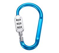 PATIKIL 4.3 Inch Combination Locks, 3 Digit Locking Combination Clip Combo D-Ring Lock for Suitcase Luggage Travel Baggage Backpack Cable Loop Helmet Chain Link, Blue