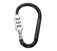PATIKIL 4.3 Inch Combination Locks, 3 Digit Locking Combination Clip Combo D-Ring Lock for Suitcase Luggage Travel Baggage Backpack Cable Loop Helmet Chain Link, Black