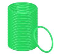 PATIKIL 4.3 Inch Plastic Ring-Toss Rings for Bottles, 24 Pack Carnival Rings Plastic Hoops for Speed and Agility Practice Outdoor Party Favor, Green