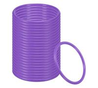 PATIKIL 4.3 Inch Plastic Ring-Toss Rings for Bottles, 24 Pack Carnival Rings Plastic Hoops for Speed and Agility Practice Outdoor Party Favor, Purple