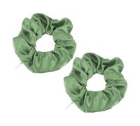 PATIKIL 4.33 Inch Zipper Scrunchie, 2 Pcs Silk Satin Hidden Pocket Scrunchie Elastic Hair Bands Soft Hair Ties Bracelet for Money Keys Hiding Women Thin Thick Hair Styling, Light Green