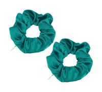 PATIKIL 4.33 Inch Zipper Scrunchie, 2 Pcs Silk Satin Hidden Pocket Scrunchie Elastic Hair Bands Soft Hair Ties Bracelet for Money Keys Hiding Women Thin Thick Hair Styling, Dark Green