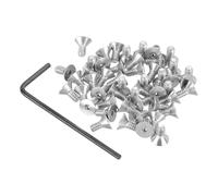 PATIKIL #4-40 x 1/4" Flat Head Socket Cap Screws, 50Pcs Countersunk Bolts Head Machine Screws 304 Stainless Steel (18-8) UNC Socket Drive Bolt Fasteners for Industry Machinery Household