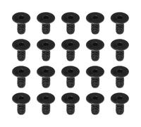 PATIKIL #4-40 x 1/4 Inch Flat Head Socket Cap Screws, 20 Pack Flat Countersunk Bolts Hex Socket Drive Machine Screws Full Thread Coarse Thread UNC Black Oxide Grade 10.9