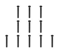 PATIKIL #4-40 x 1 Inch Flat Head Socket Cap Screws, 10 Pack Flat Countersunk Bolts Hex Socket Drive Machine Screws Full Thread Coarse Thread UNC Black Oxide Grade 10.9