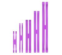 PATIKIL 4/5.1/6.3/7.1/8/9.4 Inch H Rubber Bands, 5 Pcs Silicone Elastic Rubber Bands Assorted Size Book Strap Colored Wrapping Band for Files Folder Art Cooking Board Game, Purple