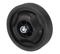 PATIKIL 4.5" Air Compressor Wheels, Universal Air Compressor Wheel Replacement Part with 0.5" Dia. Hole for Easy Mobility, Black