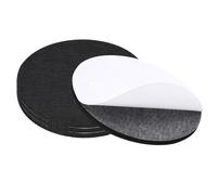 PATIKIL 4.5" Diameter Felt Furniture Pads, 4 Pack 1/5" Thick Lamp Base Felt Round Soft Adhesive Non-slip Anti-scratch Backed Felt Floor Protector for Lamp Furniture DIY Craft, Black