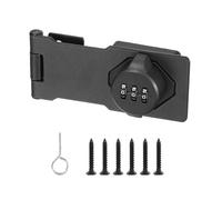 PATIKIL 4.5 Inch Cabinet Password Hasp Lock, 3-Digit Barn Door Lock Security Combination Latch Lock for Drawers Cabinets Small Doors, Gray