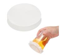 PATIKIL 4.5 Inch Leak-Proof Cup Cap Lid Liners, 500 Pcs Round Sealing Paper Pads Disposable Paper Cup Cover Sealer Film for Plastic Drink Milk Tea Coffee Beverage, White
