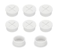 PATIKIL 4/5 Inch Wire Rubber Grommets, 8Pcs Desk Grommet Cable Grommet Hole Cover Cord Organizer Cable Pass Through for Office Home Table Countertop, White