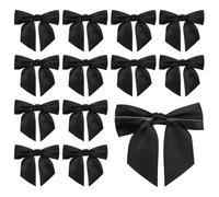PATIKIL 4.5" Twist Tie Satin Bow, 20Pcs Large Twist Tie Pretied Satin Ribbon Bow Premade Wrapping Bownot Decoration for Treat Bag Craft DIY Wedding Christmas Package Gift, Black