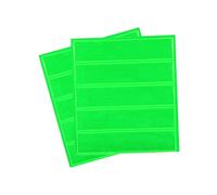 PATIKIL 4.5 x 1 Inch Safety Reflective Stickers, 10Pcs Adhesive Night Warning Sticker Waterproof Reflector Tape Strip for Helmet Hard Hat Clothing, Green