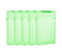 PATIKIL 4.5" x 3.2" Hard Drive Disk Case, 5Pcs Plastic Hard Disk Storage Box Portable Anti-Static Case for 2.5" External SSD HDD, Green