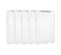 PATIKIL 4.5" x 3.2" Hard Drive Disk Case, 5Pcs Plastic Hard Disk Storage Box Portable Anti-Static Case for 2.5" External SSD HDD, White
