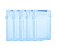 PATIKIL 4.5" x 3.2" Hard Drive Disk Case, 5Pcs Plastic Hard Disk Storage Box Portable Anti-Static Case for 2.5" External SSD HDD, Blue