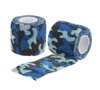 PATIKIL 4.5 x 5CM Camo Tape Wrap, 2 Rolls of Self-Adhesive Camouflage Tape for Hunting Climbing Outdoor Camera Flashlight, Marine