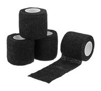 PATIKIL 4.5 x 5CM Camo Tape Wrap, 4 Rolls of Self-Adhesive Camouflage Tape for Hunting Climbing Outdoor Camera Flashlight, Black