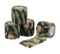 PATIKIL 4.5 x 5CM Camo Tape Wrap, 4 Rolls of Self-Adhesive Camouflage Tape for Hunting Climbing Outdoor Camera Flashlight, Classic