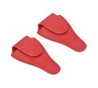 PATIKIL 4.5"x2.6" Embroidery Scissors Sheath, 2 Pack PU Leather Nail Cuticle Scissor Cover Small Pointed Nippers Scissors Protective Case, Red