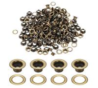 PATIKIL 4.5mm/3/16" Metal Eyelets, 150 Pcs Eyelets and Grommets Kit Leather Grommet Eyelet Tool for Fabric Shoes Clothes Curtains Belt DIY Project, Bronze