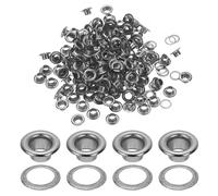 PATIKIL 4.5mm/3/16" Metal Eyelets, 150 Pcs Eyelets and Grommets Kit Leather Grommet Eyelet Tool for Fabric Shoes Clothes Curtains Belt DIY Project, Grey