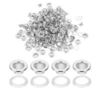 PATIKIL 4.5mm/3/16" Metal Eyelets, 150 Pcs Eyelets and Grommets Kit Leather Grommet Eyelet Tool for Fabric Shoes Clothes Curtains Belt DIY Project, Silver