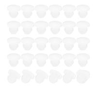 PATIKIL 4.5mm Diameter Silicone Round Snap, 30 Pcs in Type Locking Furniture Hole Plug Button Protective Cover Cap Head Fit for 2.5-4.5mm Hole for Seal Bulkhead Cylinder Hole, Translucence