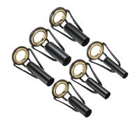 PATIKIL 4-6.5mm Fishing Rod Tip Repair Kit, 6pcs Stainless Steel Pole Ring Guide Replacement for Saltwater Freshwater Fishing, Golden