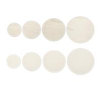 PATIKIL 4"/6"/8"/10" Diameter Crochet Basket Bottom, 8 Pcs Round Blank Crochet Knitting Wooden Base for DIY Craft Weaving Basket Making Supplies Home Decoration, Brown/Wood Color